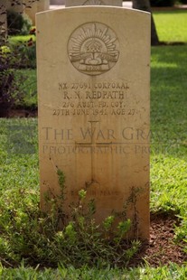 BEIRUT WAR CEMETERY - REDPATH, RONALD NICHOL